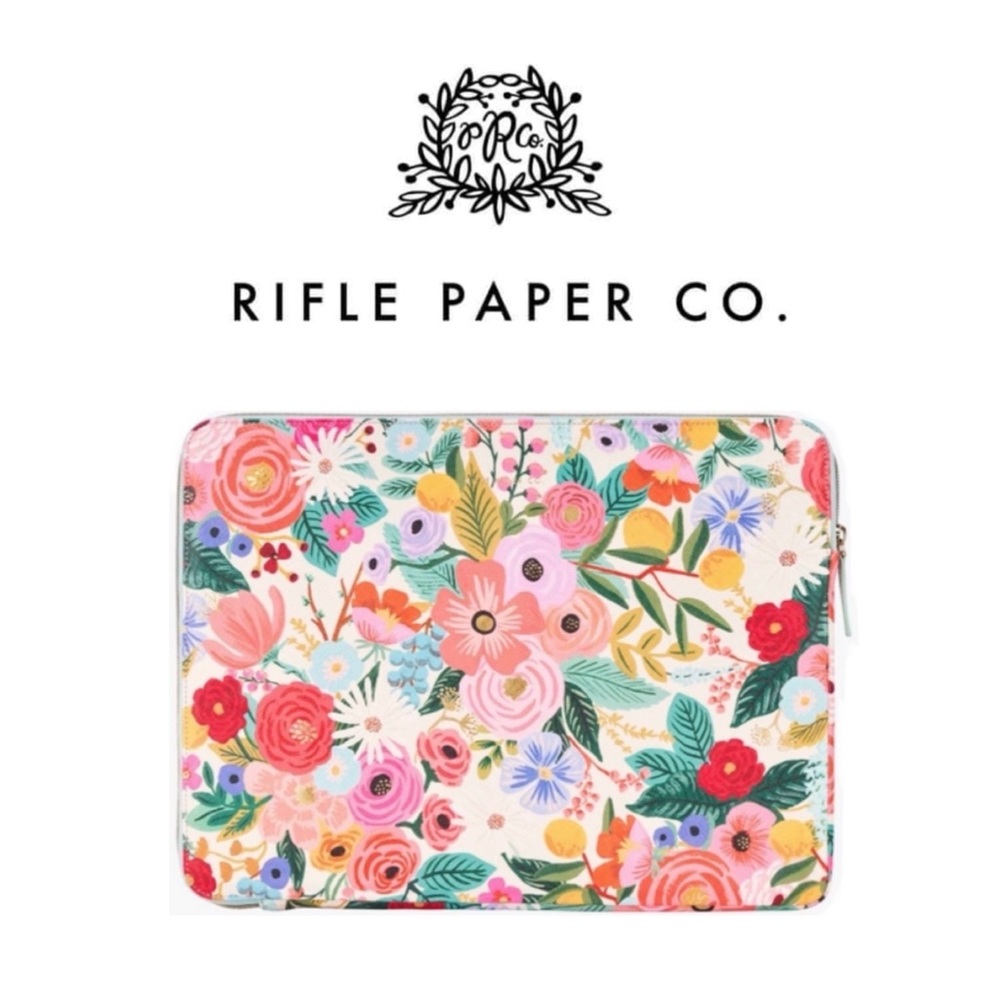 BNIP Rifle Paper Co. Laptop Case fits up to 16.2” in Garden Party print